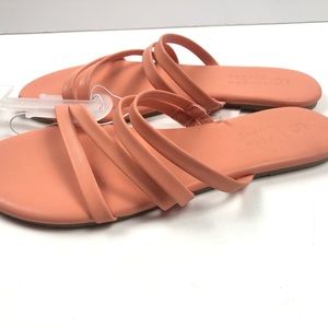 LC Lauren Conrad slip on strapy sandals. NWT jade pink, kind of a peachy pink